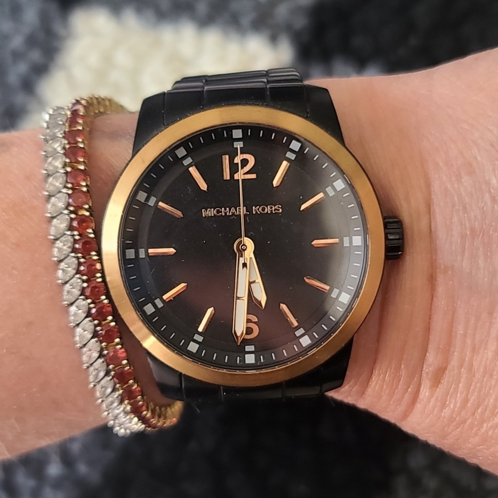 MK 44mm Black Rosegold bracelet watch